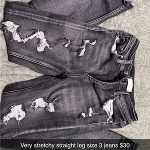 Stylish Gray Distressed Women's Jeans